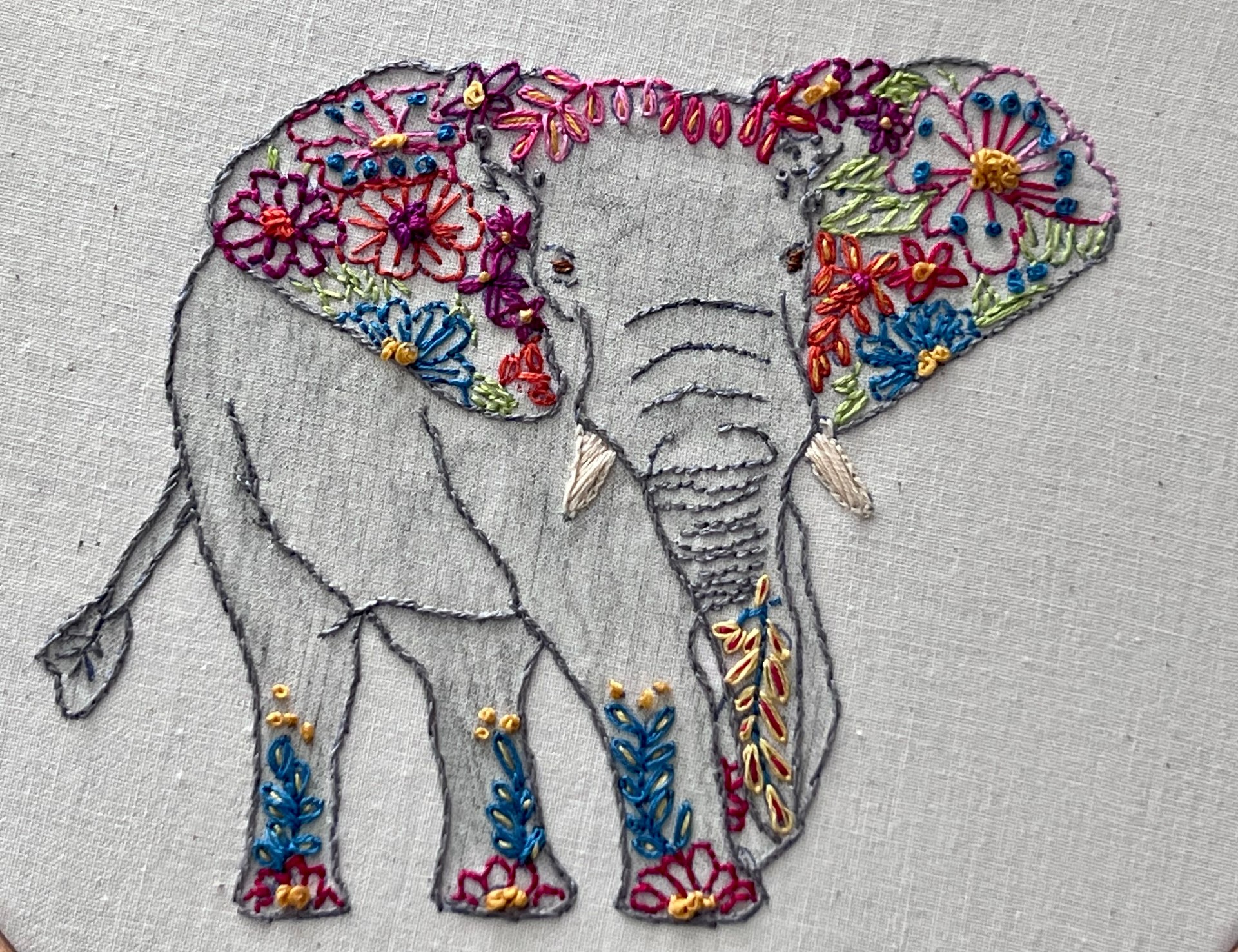 Embroidered elephant